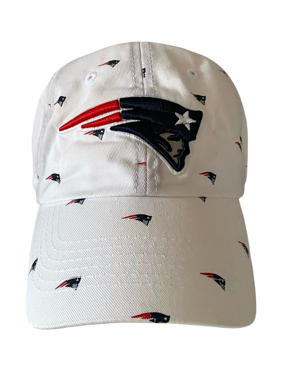 New England Patriots All-Over Pats Logo Baseball Cap NFL Team Apparel Women's